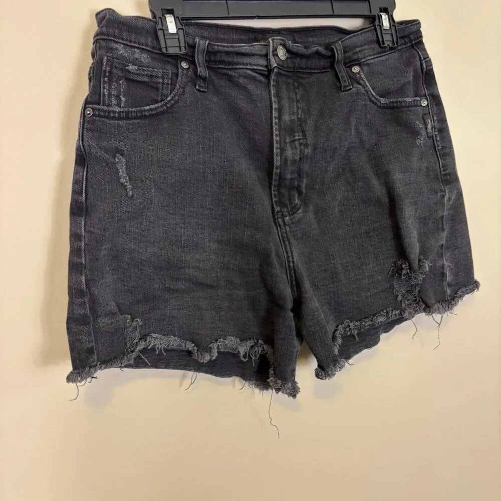 Silver Women's 90's Baggy Denim Jean‎ Shorts Black Size 31 4.5